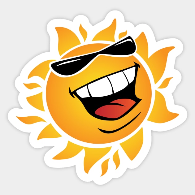 Smilin' Summer Sun Sticker by hobrath